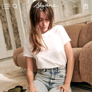 Sezane Conrad T-shirt - white - size small